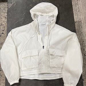 Women's DSG White Full-Zip Hooded Jacket. Size M/L